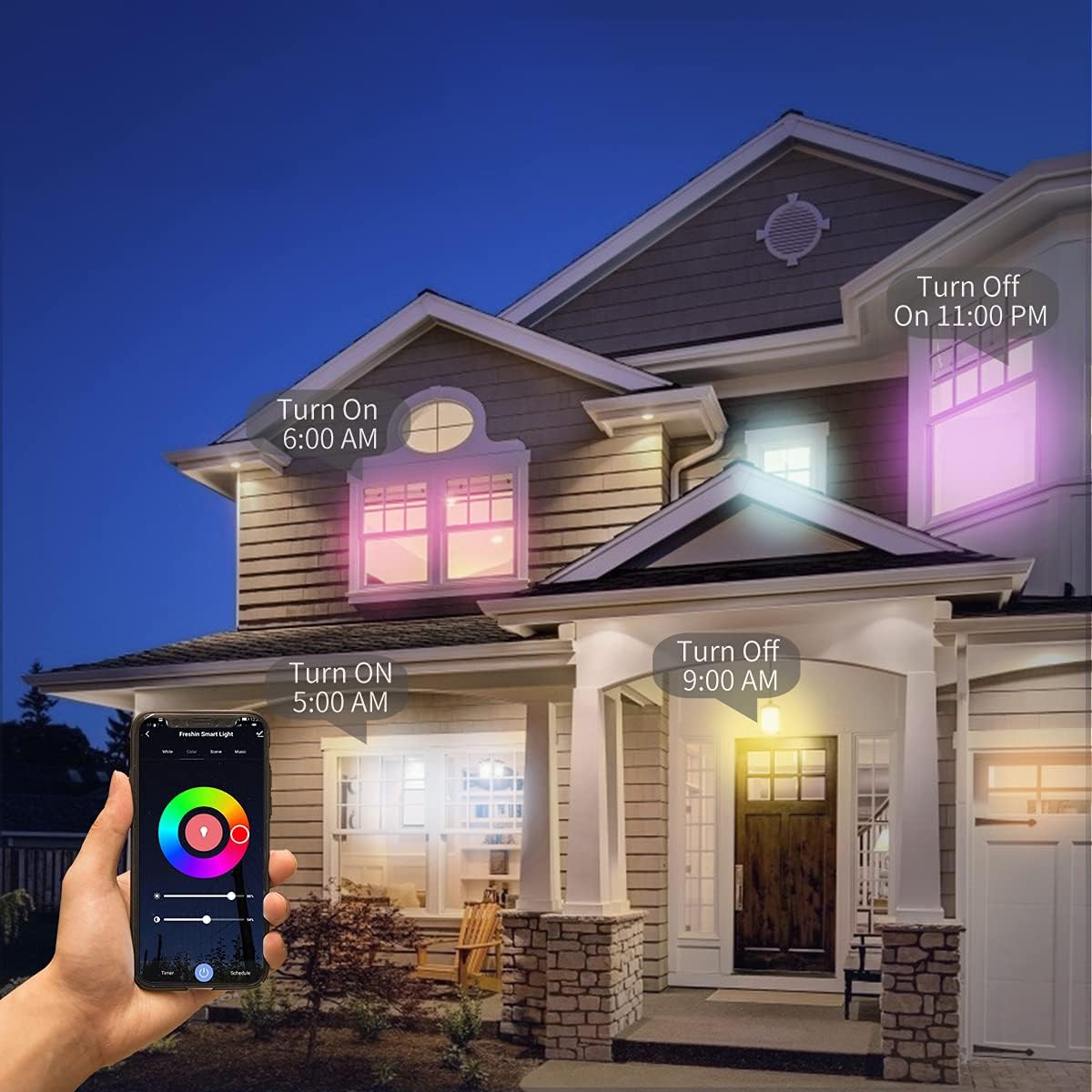 Smart Light Bulbs WiFi Light Bulb, Dimmable Led Light, 2.4GHz Only, B22 A60 9W Light Bulb