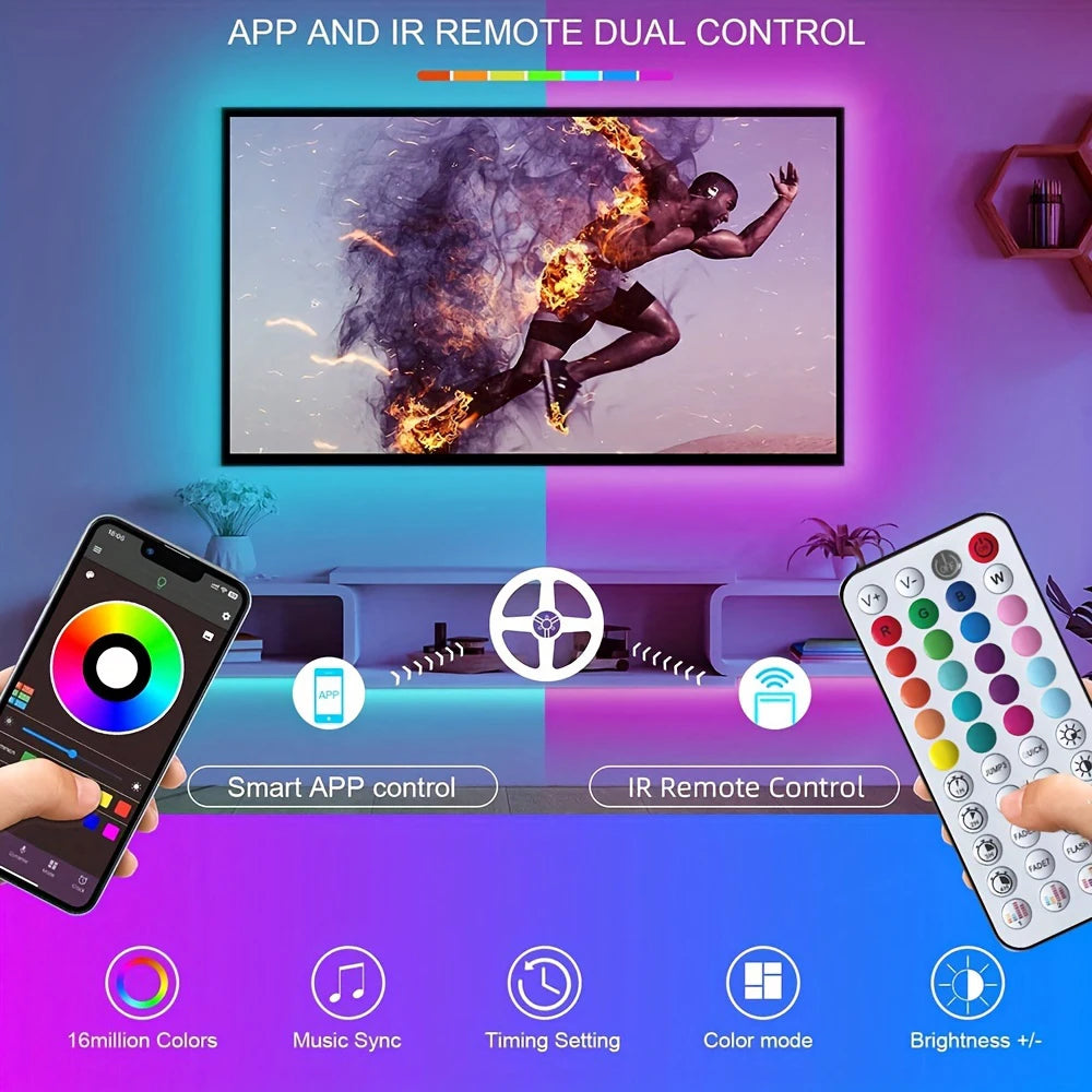 LED Strip lights Music sync, App Controlled, Easy setup